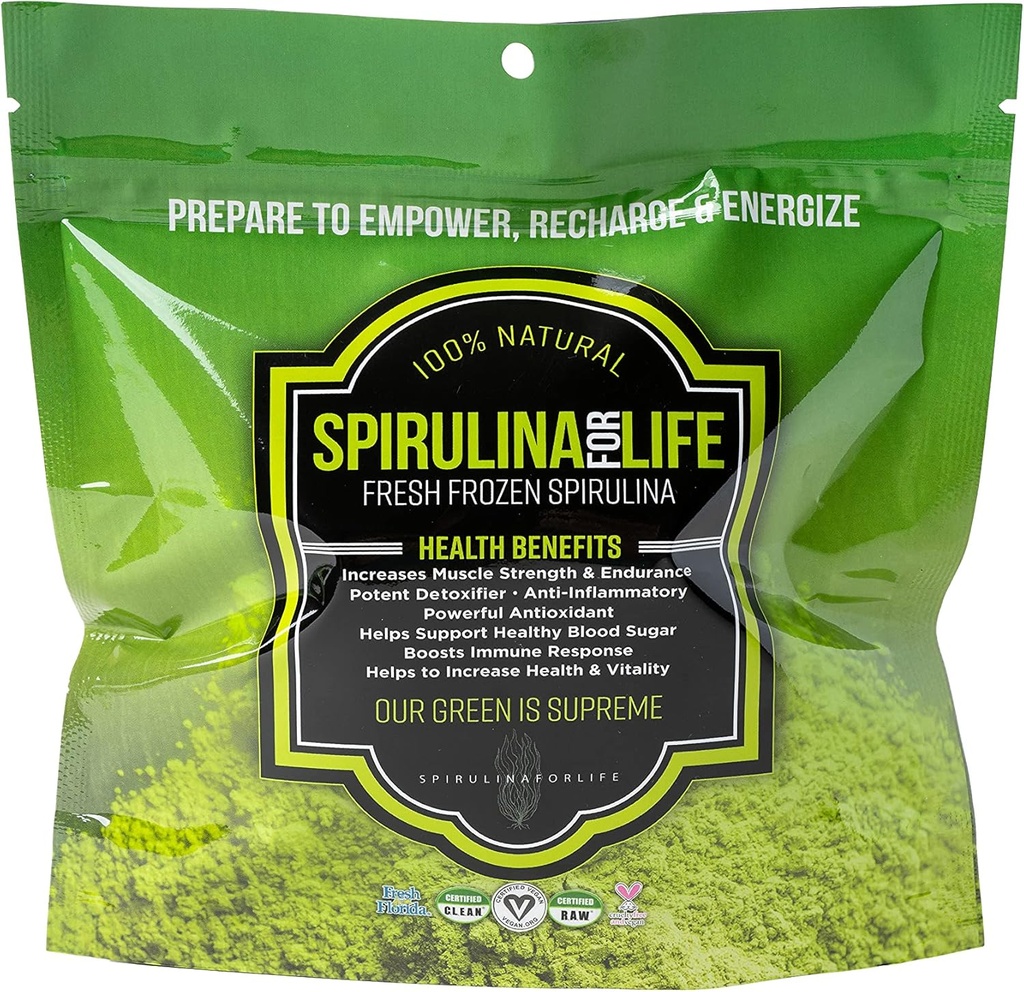 Spirulina 14 Stick Pack Day Alimentazione flash live congelato 100% puro coltivato in acqua alcalina coltivata, raccolto e gli Stati Uniti più completo Super Food Natural Multivitamin