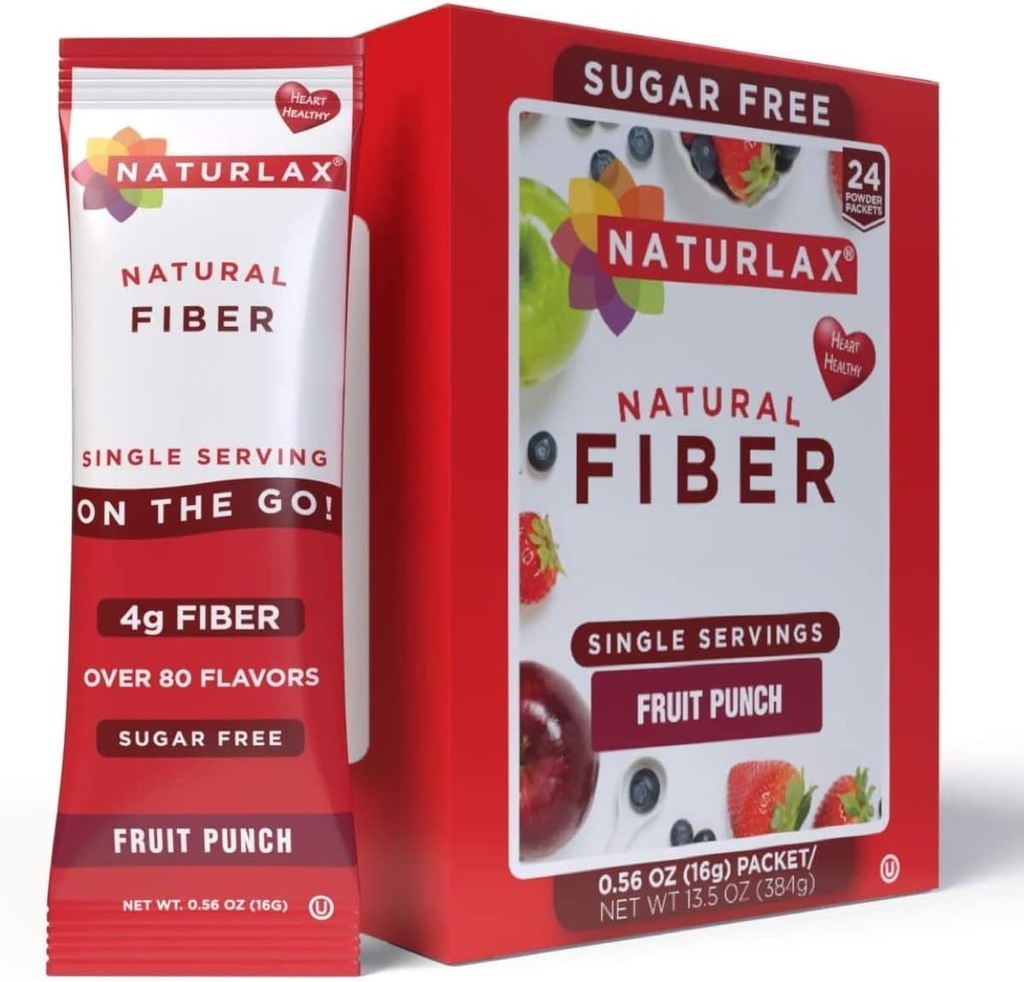 Husk di Psyllium aromatizzato senza zucchero, 24 pacchetti di fibre