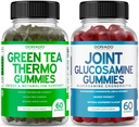 Green Tea Fat Burner perdita di peso (60 Gummies) Appetite Suppressant supplemento di perdita di peso per gli uomini e le donne e Glucosamine Chondroitin Joint Supplement (60 Conte) Integratori comuni per gli adulti