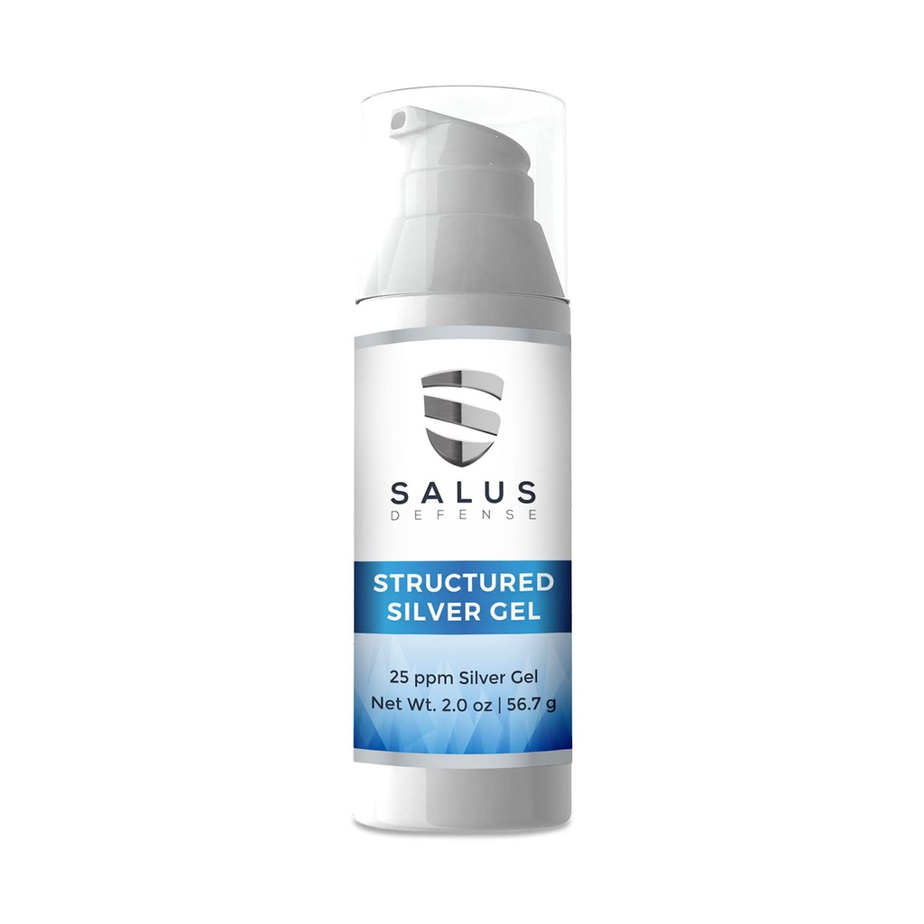 Gel d'argento strutturato — Utile per Bandages - Sanitizzatore di mano naturale - Meglio di argento colloidale - 2 oncia 25ppm sicuro per tutti.
