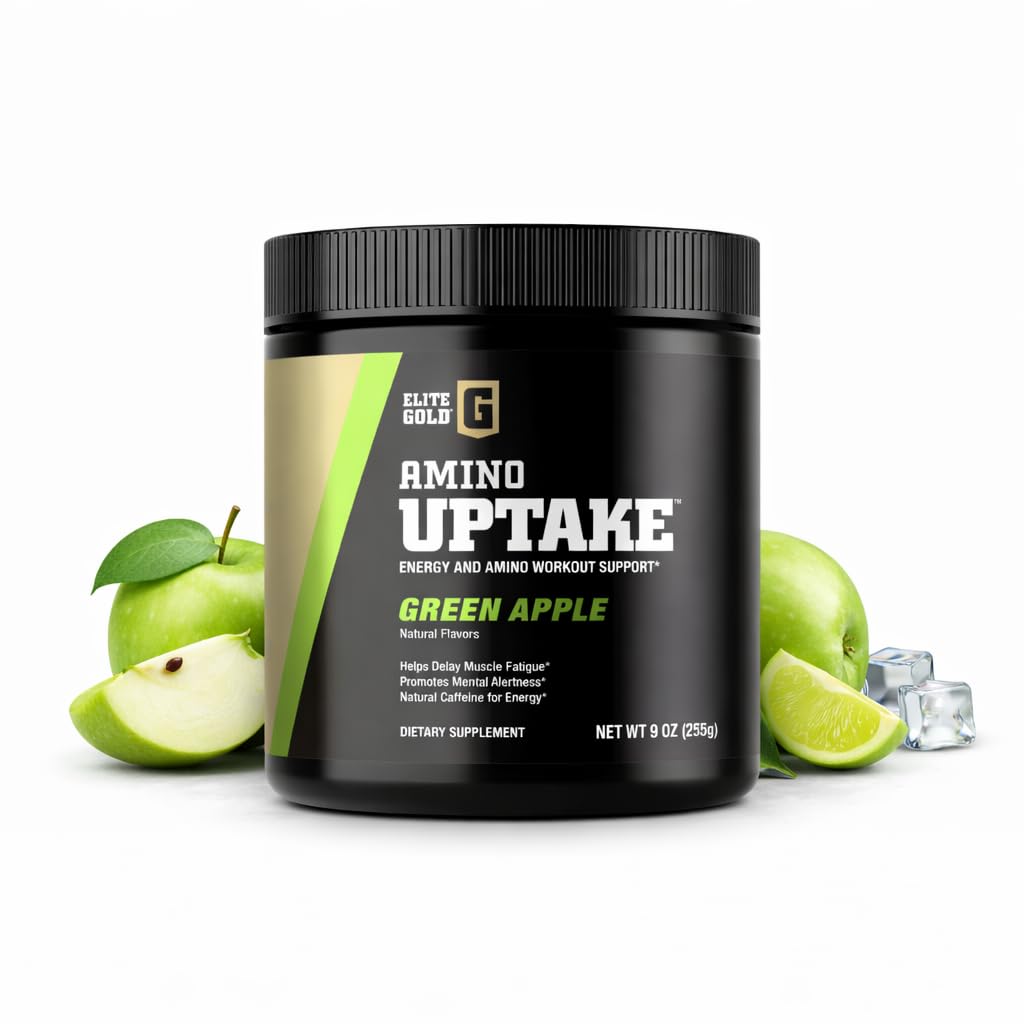 Elite GolElite aminoacidi in oro, mela verde, supplemento di aminoacidi, aumentare l'energia, il recupero del muscolo di sostegno, Beta Alanine, L Citrulline, (30 porzioni)