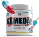 Uomo Sports Game Day - Sport Pre-Workout, Blue Bombsicle Flavored Energy Drink Mix con caffeina naturale, 300g, 30 giorni di alimentazione