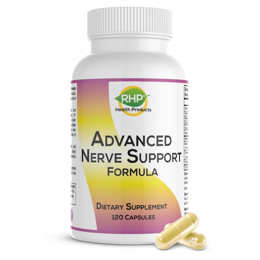 Advanced Nerve Support Formula. Neuropatia periferica supplemento con acido lipoico alfa per la riparazione e la funzione sana di Nerve. Formula massima resistenza, 120 capsule