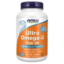 NOW Integratori alimentari, Ultra Omega-3, 500 EPA e 250 DHA, Supporto cardiovascolare*, 180-Fish Gelatin Softgels