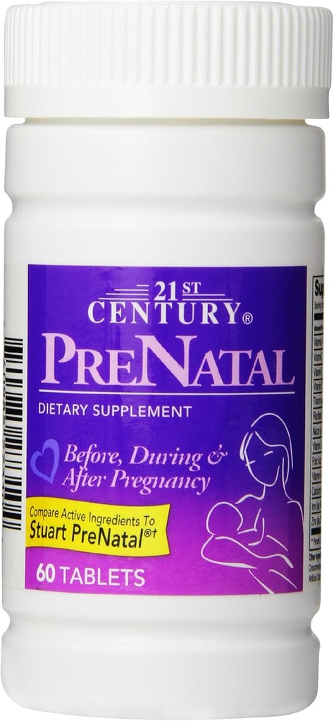 Compresse prenatali del XXI secolo, 60 conte (pacchetto di 2)