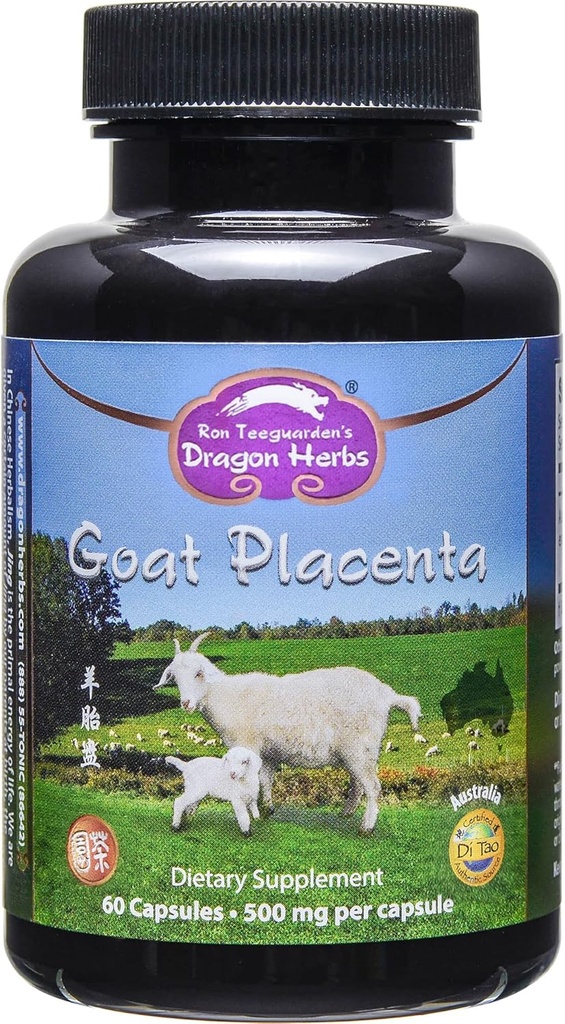 Dragon Herbs - Goat Placenta Capsules - 500 mg - 60 capsule