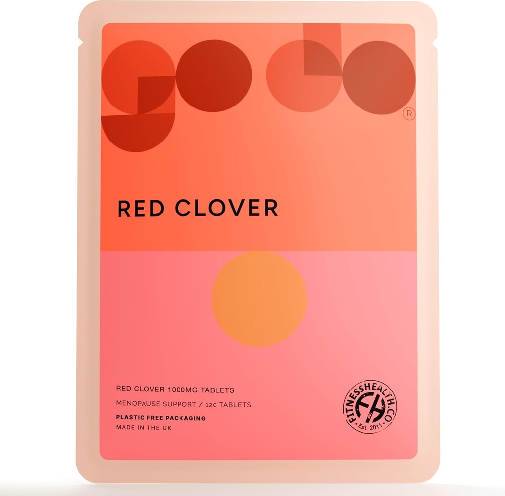 Fitness Health Red Clover Extract 1000MG Tablet - Menopausa e supporto per la salute ormonale - Isoflavone ad alta resistenza - Salute cardiovascolare - Promuovere la pelle e la salute dei capelli - (120 compresse)