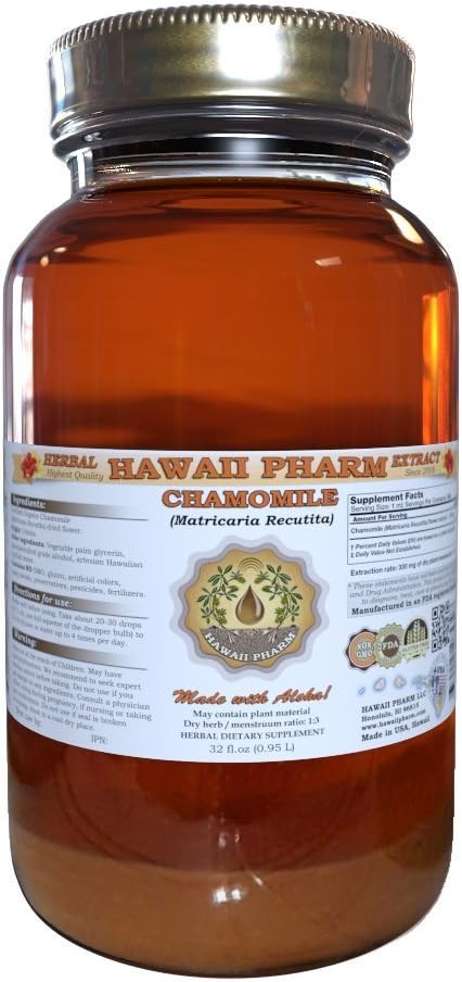 Estratto di liquido di camomilla, camomilla organica (Matricaria Recutita) Integratore di tintura 32 oz non filtrato