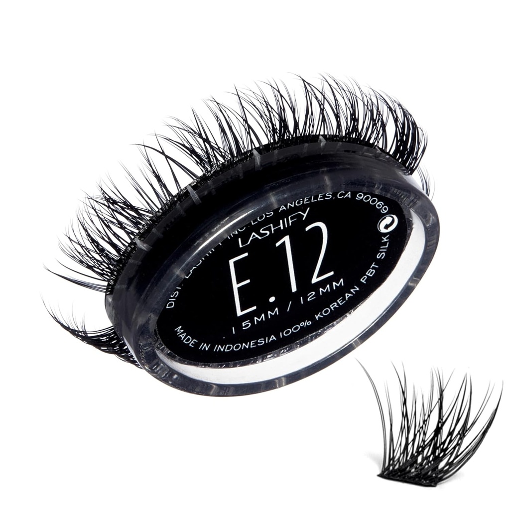 Lashify Extreme 12mm Gossamer DIY Eyelash Extensions Refill, Black, Easy False Lashes per aggiungere volume eccezionale