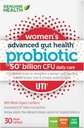 Probiotico quotidiano femminile per il supporto UTI, aiuta a promuovere un tratto urinario sano, multi-strain, formula organica con mirtillo, 30 capsule