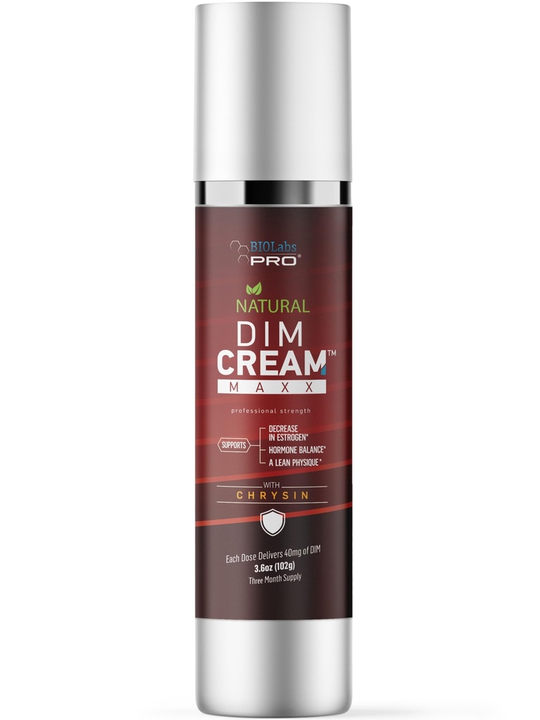 BIOLABS PRO Estrogen Blocker - Natural DIM Cream - Metabolize Excess Estrogen - Diindolylmethane Hormone Balance Support Topical DIM Supplemento per uomini o donne - 3.6oz