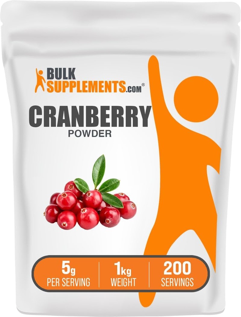 BulkSupplements.com Polvere di mirtillo - integratori di mirtillo per le donne e gli uomini, mirtilli a secco - non zuccherato e senza glutine, 5g per porzione, 1kg (2.2 lbs) (pacchetto di 1)