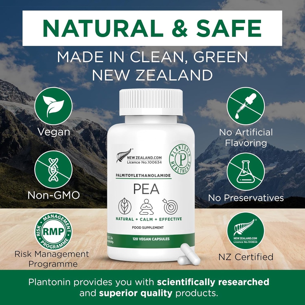Palmitoylethanolamide Pea Supplemento 600mg - Integratori Micronized Pea 99% - 2 mesi di alimentazione - Supporto naturale avanzato per il comfort congiunto