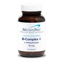 MethylPro B-Complex + L-metilfolato 10 mg - Complesso di vitamina B etilato per le donne e gli uomini, supporto di energia cellulare con follia, niacina e biotina, VIT B supplemento - 30 capsule vegane