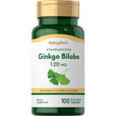 Piping Rock Ginkgo Biloba Integra 120mg | 100 capsule | Estratto standardizzato | Non OGM, Gluten Free