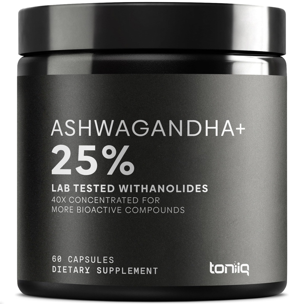 Ashwagandha - Ultra alta potenza 40:1 Estratto con 25% Withanolides - Wild Harvested in India - Highly Concentrated & Third-Party Lab Tested - 60 capsule