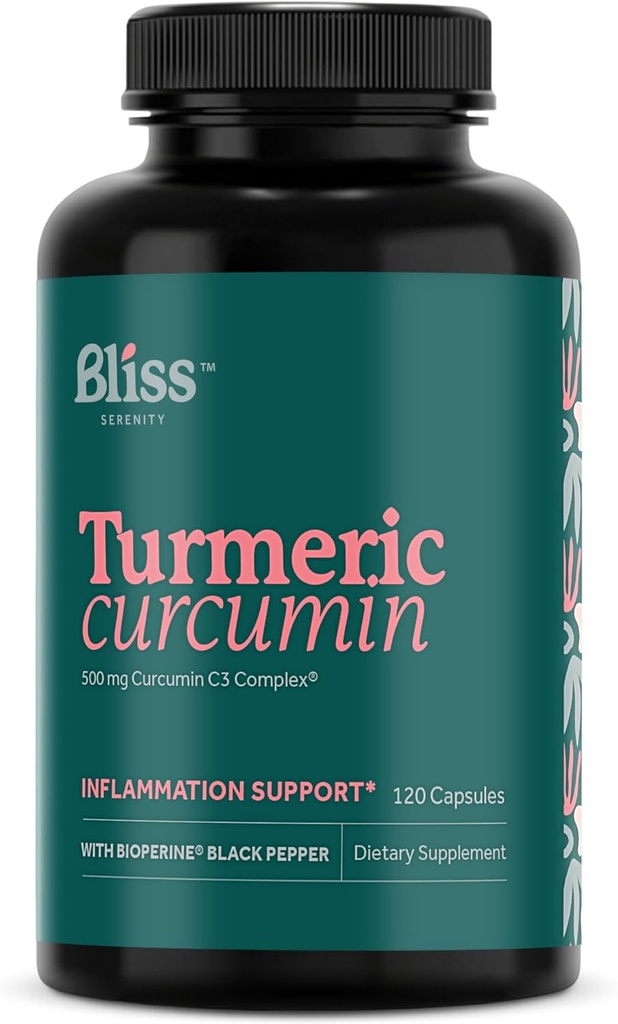 Curcuminoide curcumina C3 Complesso 500 mg, potenziato con pepe nero per un migliore assorbimento; Kosher Certificato, Non OGM e Gluten Libero - Curcuminoidi standardizzati 95% - 120 VegCaps