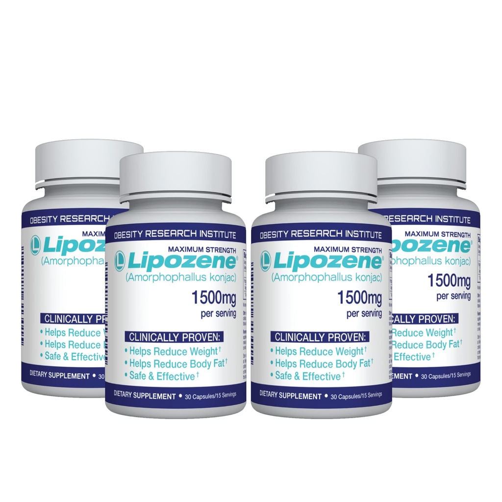 Lipozene dieta pillole - supplemento di perdita di peso - 4 bottiglie di 30 capsule ciascuno, un totale di 120 capsule!