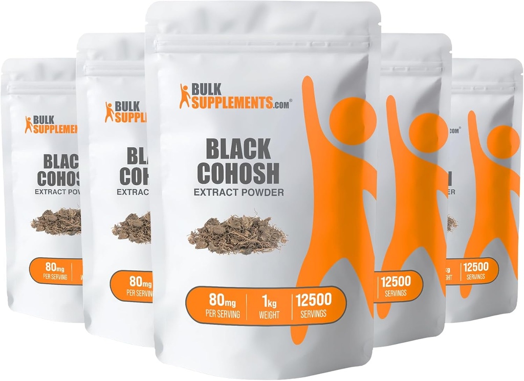 BulkSupplements.com Polvere di estratto di cohosh nero - Cohosh nero per il supporto di menopausa - Estratto di radice di cohosh nero - Integratore di melanin - Nero Cohosh Herb Supplemento (5 chilogrammi - 11 lbs)