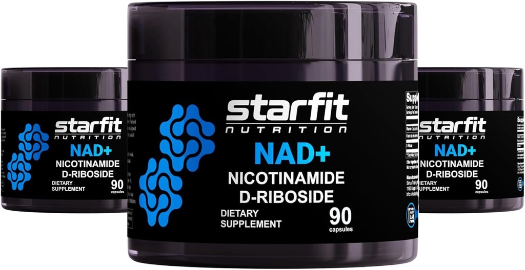 STARFIT - Nicotinamide D-Riboside, Nicotinamide Riboside per il supporto NAD+ Livelli, Focus e Integratore Energetico, Supporto Metabolismo Nicotinamide Riboside NAD Supplemento, 270 capsule