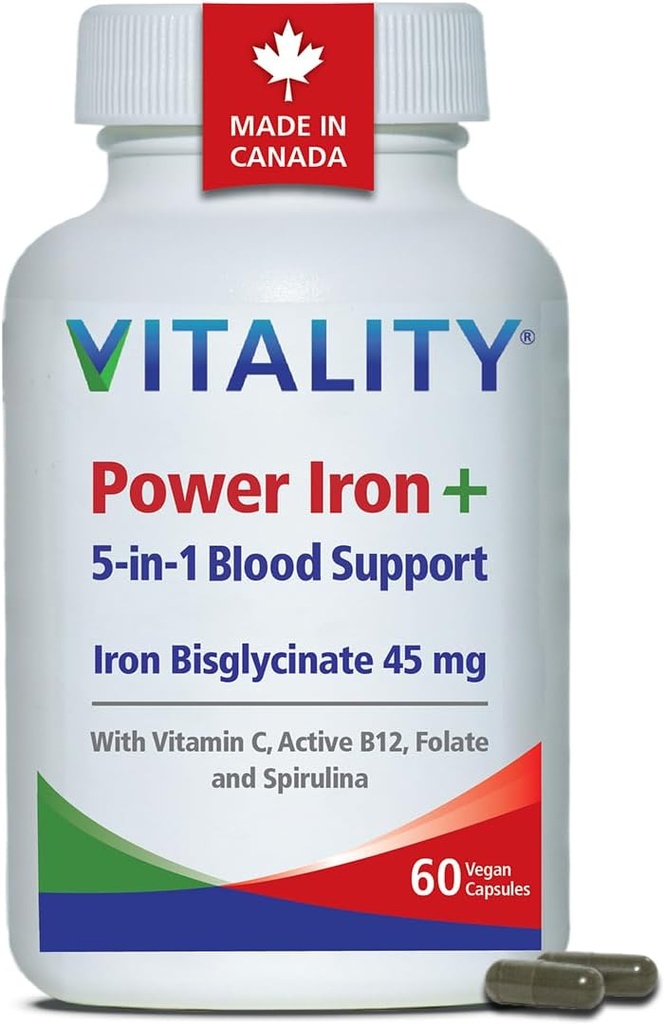 Vitality Power Iron e Spirulina, 60 CT