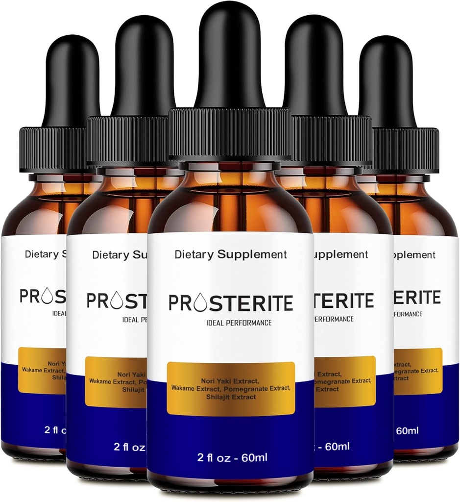 Prosterite Gocce della prostata - tutte le gocce Natural Prostate Health Supplement, Prosterite Liquid Formula per la cura urinaria e della prostata, Prostate Relief Supplement for Daily Wellness Recensioni (5 Pack)