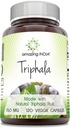 Incredibile India Triphala (Natural Triphala Fruit) Supplemento | 750 Mg per Serving | 120 capsule vegetali | Non OGM | Gluten-Free