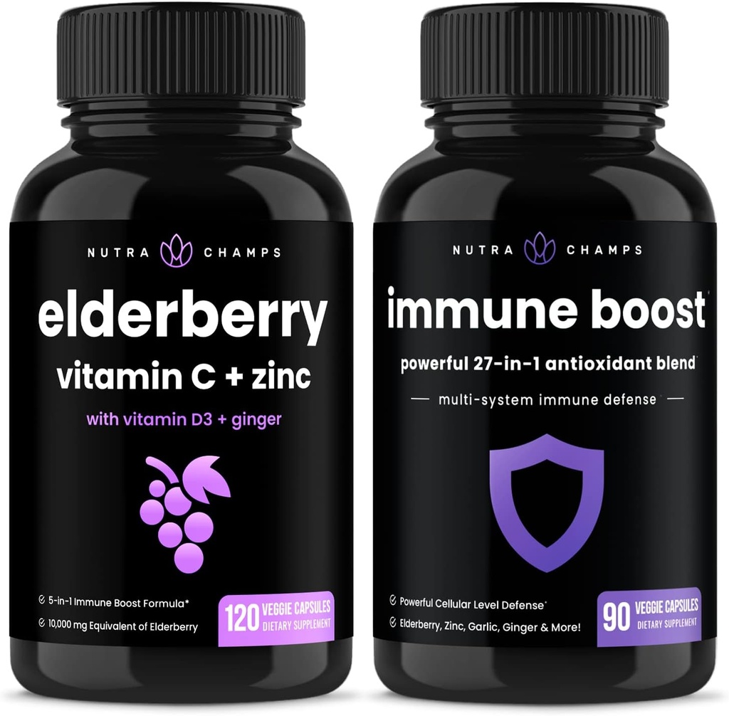 NutraChamps Elderberry e (2-Pack) Immune Boost Bundle