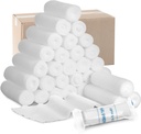 Treela 100 Rolls Gauze Bandage, 4 in x 5 Yards, elastici Bandages Individuale Imballaggio Sterile Non Latex First Aid Pads Medico traspirante Gauze Roll Wrap per la sicurezza Guarnizione e forniture