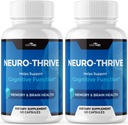 VIVE MD Neuro Thrive Brain Supplement - Formula Ufficiale - Neuro Thrive PQQ, Neuro Thrive per una maggiore resistenza con Ginkgo Biloba Extract, Siberian Ginseng Extract (2 Pack)
