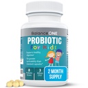 Balance ONE Time-Release Kids Probiotic – Fino a 15x Migliore sopravvivenza – 3 miliardi di CFU – Supporto Gut & Digestivo per i bambini – Sugar Free, Facile da ingoiare, 2 mesi di alimentazione