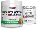 EHP Labs Shred + Acetyl Bundle - OxyShred Thermogenic Pre Workout Powder & Shredding Supplement - Acetyl L-Carnitine - Supporta l'energia naturale, aiuta il metabolismo e la funzione sana del cervello