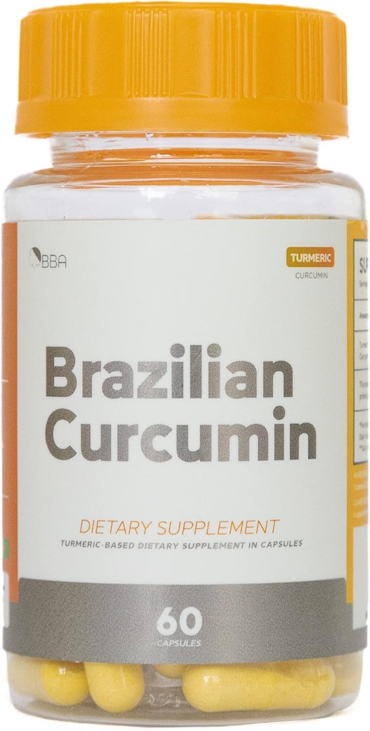 Curcumina brasiliana – Integratore alimentare – Capsule vegani, Booster sanitario, prodotto naturale, polvere curcuma, estratto curcumina brasiliano – 60 compresse