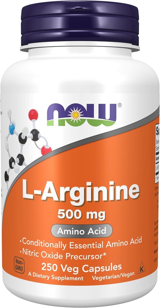 L-Arginina 500 mg,250 capsule di veg (il pacchetto può variare
