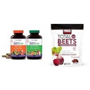 Natrol JuiceFestiv Frutta quotidiana & Veggie con SelenoExcell e Whole-Food [Phyto] Nutrienti & Forza Fattore Totale Beets Cuciture morbide con barbabietola, Nitrati, L-Citrullina, Estratto di semi