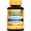 Probiotici NewRhythm 50 miliardi di CFU 20 Strains, 120 capsule di verdure, tecnologia di rilascio mirata, resistente all'acido stomach, non c'è bisogno di refrigerazione, pacchetto di 1, non OGM, senza glutine