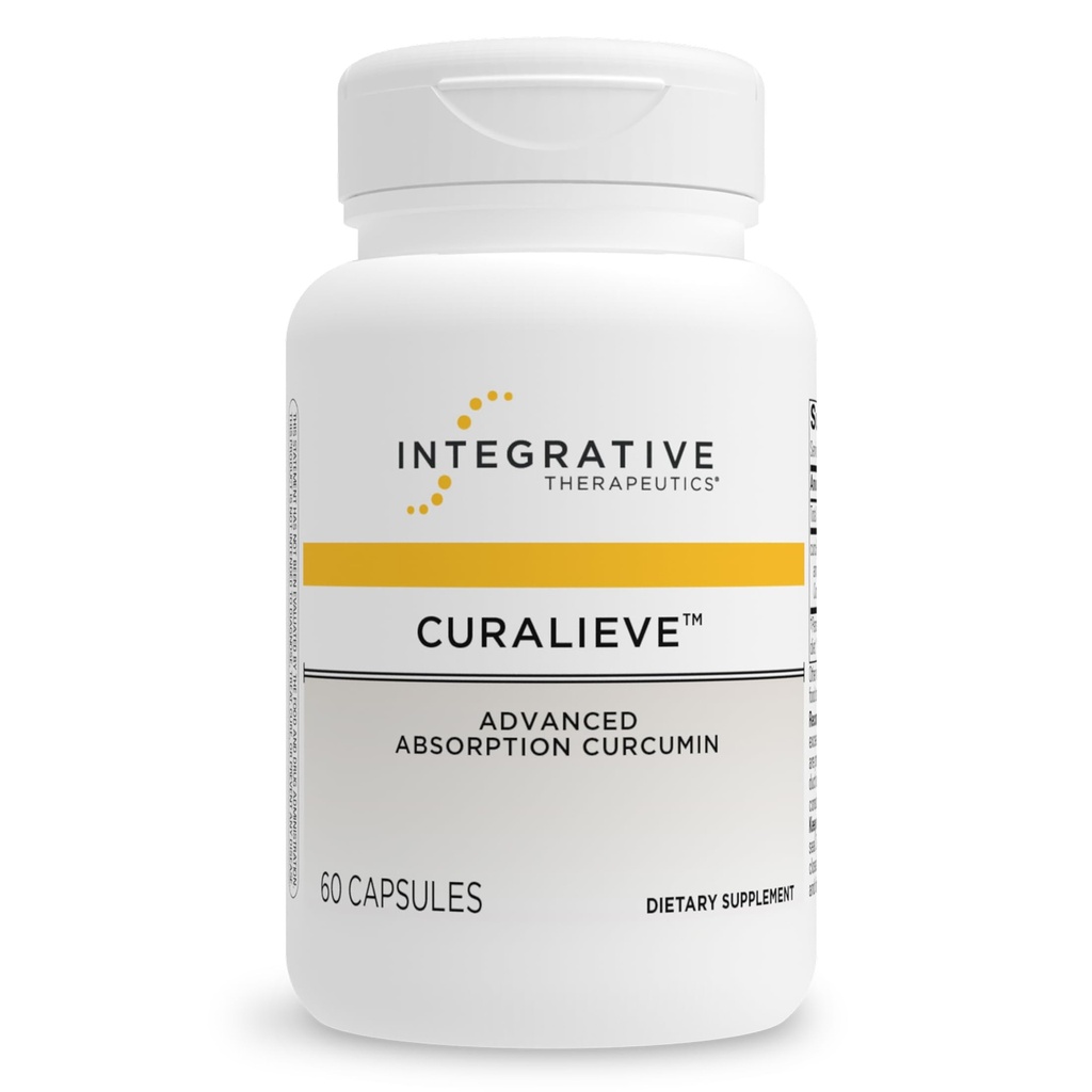 Terrapeutica Integrativa Curalieve - Formula curcumina per il supporto antiossidante* - Curcumina ad alto assorbimento - Vegan, Gluten-Free & Dairy-Free - 60 Capsule (30 Serve)