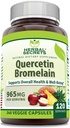 Herbal Secrets Quercetin 800mg con Bromelain 165mg, Veggie Capsule Supplemento | Non-GMO | Gluten Free | Made in USA (965 mg, 240, Conte)