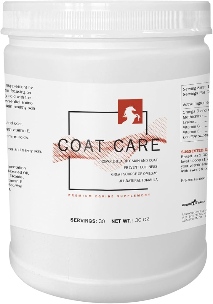 Stella verde, Cappotto CareTM, Polvere Equine Supplemento, Additivo di alimentazione, 2 Lbs
