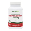 NaturesPlus Ultra Cranberry, rilascio prolungato - 1000mg, 120 compresse - con vitamina C - Vegetariano, Gluten Free - 60 Serve