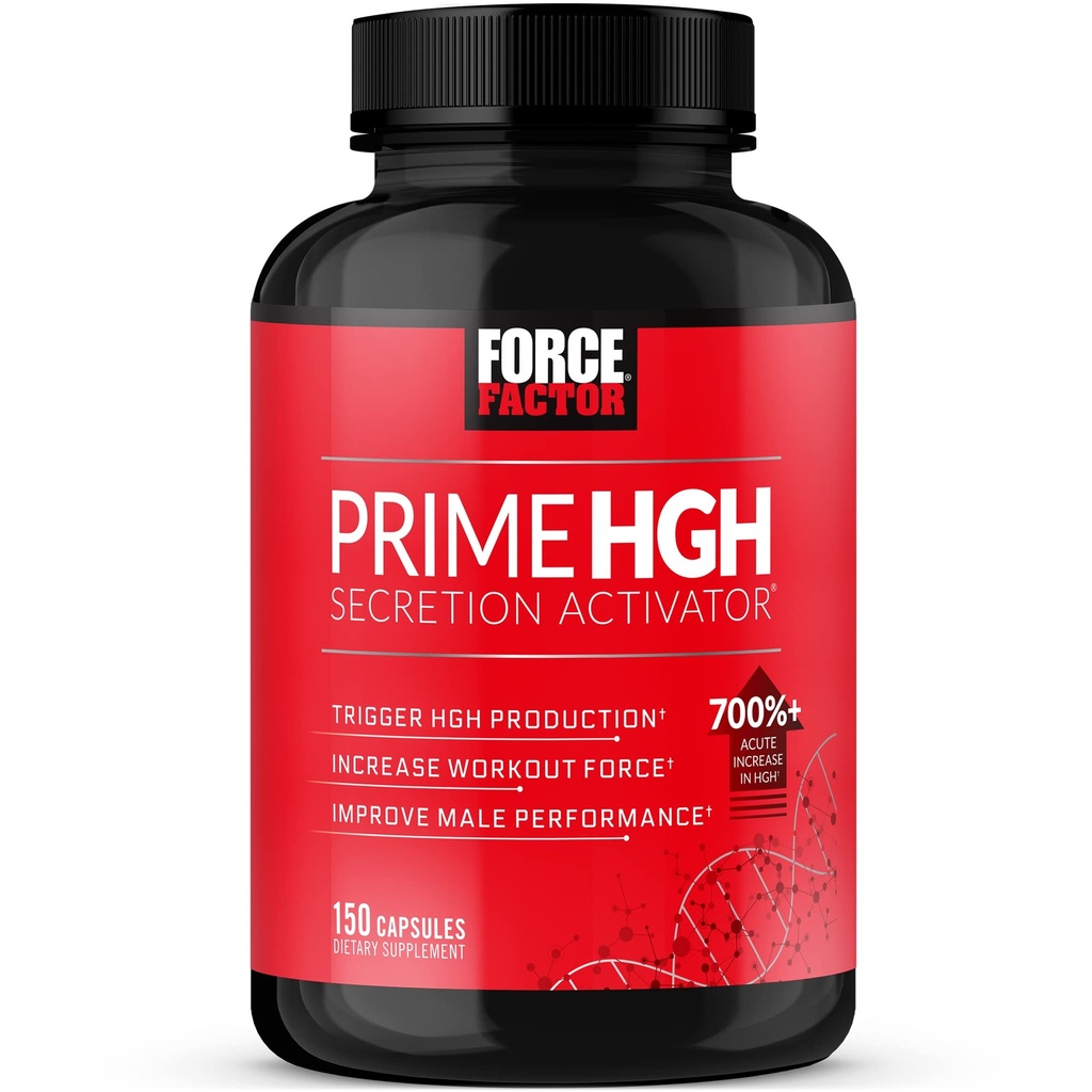 FORCE FACTOR Prime HGH Segrezione attivatore supplemento per gli uomini con L-Arginina e L-Glutamina per trigger HGH produzione, aumentare la forza di allenamento, e migliorare le prestazioni atletiche, 150 capsule
