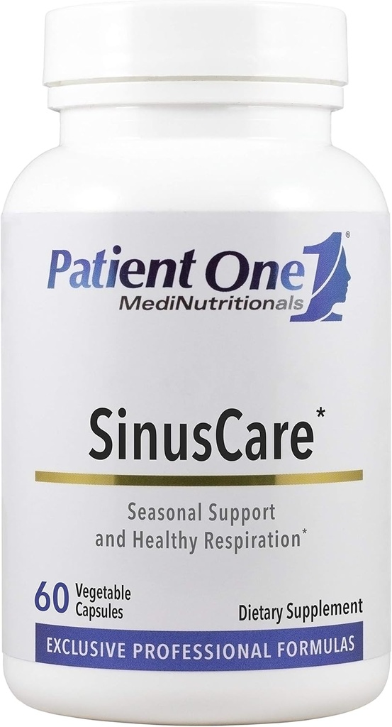 Il paziente One SinusCare | Supplemento al supporto sano Sinus, Nasal, polmone e funzione respiratoria* | con NAC, Quercetin e altro | 60 capsule