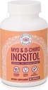 Myo-Inositol & D-Chiro Inositol Supplemento bottiglia (60 capsule) 40:1 Ratio Capsule per il supporto ovarico Myo-Inositol 1000mg & D-Chiro 25mg Inositol Capsule w/ Caronositol - Inositolo giornaliero per le donne