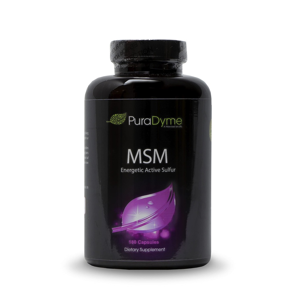 PuraDyme MSM con miscela di cibo intero cofattore – 180 capsule vegane