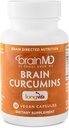 BRAINMD Brain Curcumins - 30 Capsule Vegan - con Longvida Curcumin - Gluten Free - 30 Serve