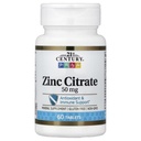 21st Century HealthCare Zinc Citrate Tablets 50mg, 360 Count, Bianco
