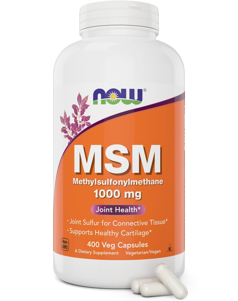 Ora MSM 1000mg Veg Capsule, 400 Conte Methyl-Sulphonyl-Methane, Made in USA, Integratore di zolfo, Non-GMO, Vegan Per vegetariani