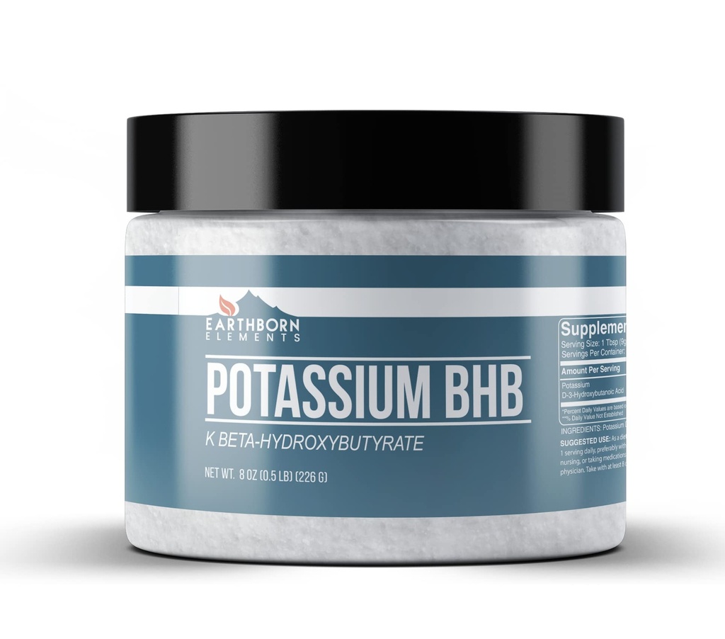 Elementi terrestri Potassium D-Beta-Hydroxybutyrate 8 oz, Potassium BHB, Sempre Pure