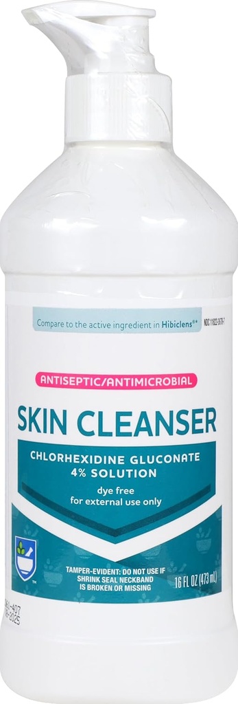 Rite Aid Antiseptic Skin Cleanser, Chlorhexidine Gluconate - 16 oz | Antiseptic Antimicrobial Wash | Antibatterico Soap | Wound Care Products