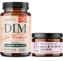 Myo-Inositol Powder Complex and Women's DIM Supplement | Bundle bilanciamento ormone con Ideale 40:1 Ratio Myo-Inositol & D-Chiro Inositol Powder (30 Serve) e DIM Supplemento per le donne (60 Serve)
